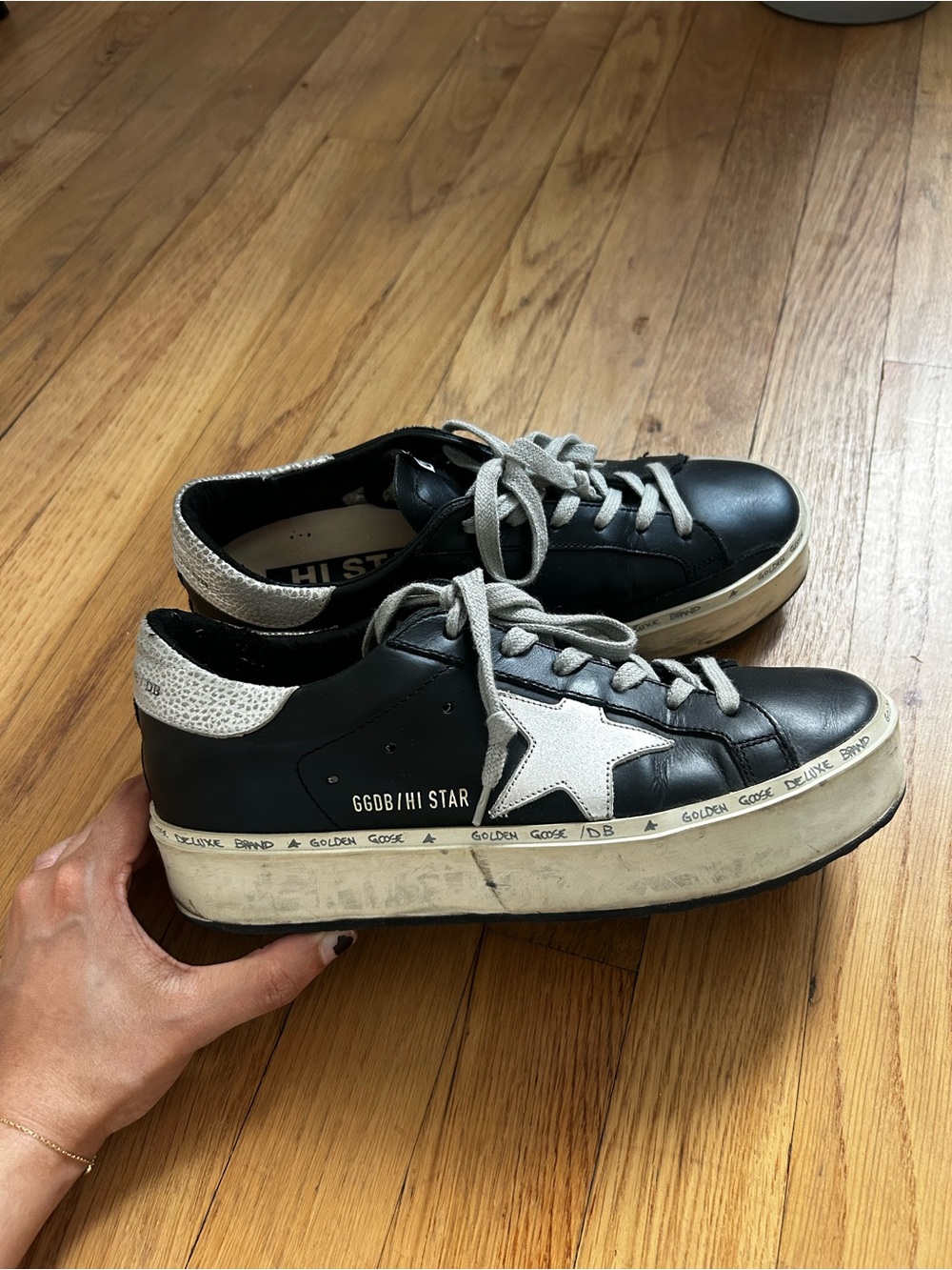 Black Golden Goose Platform Sneakers